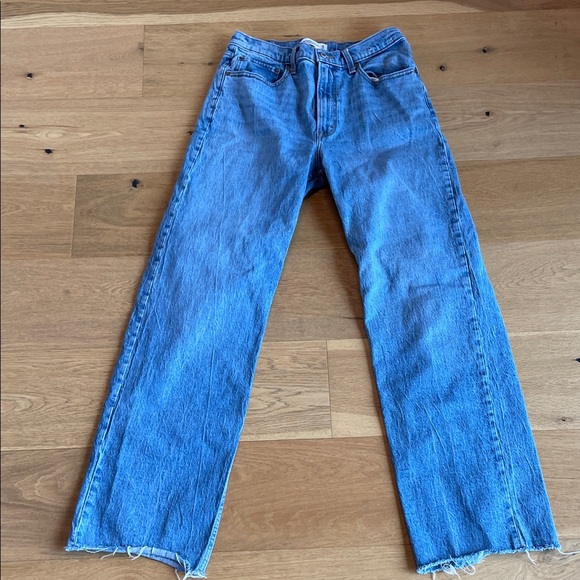 Abercrombie & Fitch -  Blue Denim Jeans - 90’s Relaxed Jean high rise 30/10L - Picture 1 of 6